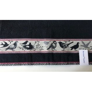 Handdoek - Vogels - Zwart